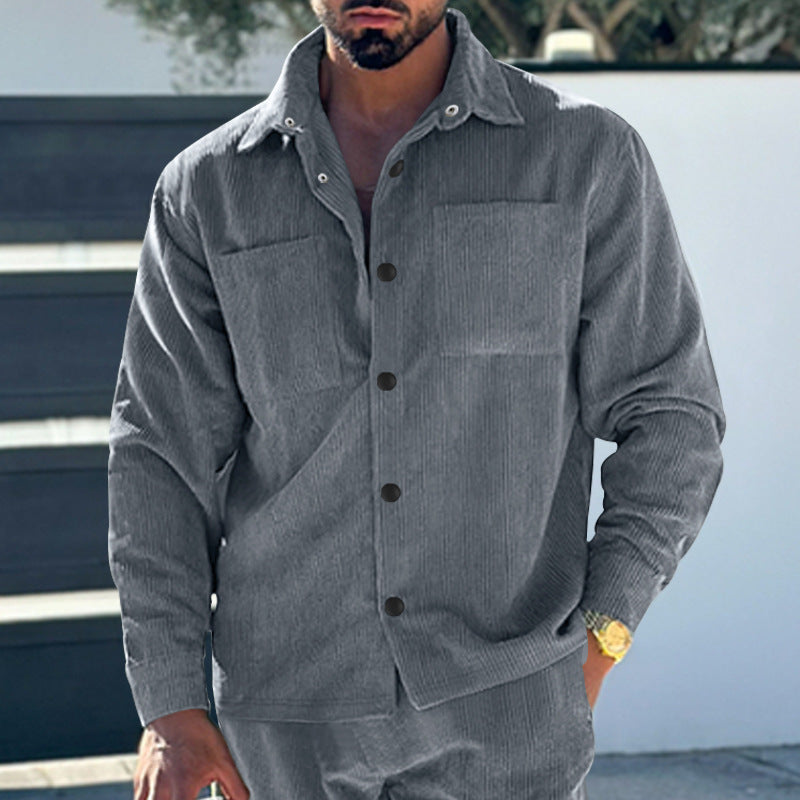 Men's checkered cotton jacket in a casual cut with practical pockets Lisslune