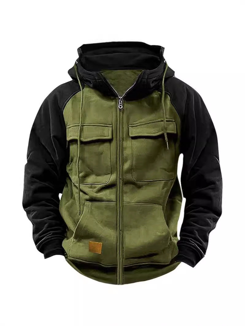 Men's Versatile Hoodie with Practical Pockets and Innovative Zipper Lisslune