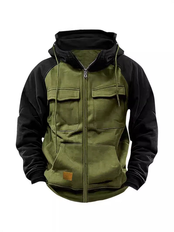 Men's Versatile Hoodie with Practical Pockets and Innovative Zipper Lisslune