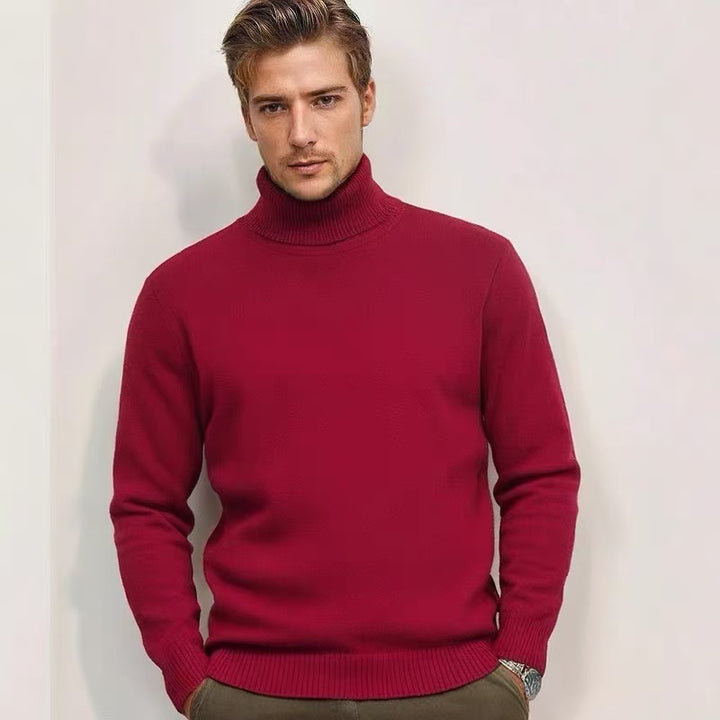 Men's turtleneck sweater made of fine knitting Lisslune