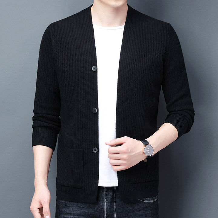 Men's Airy Cardigan with Practical Pocket Layout Lisslune
