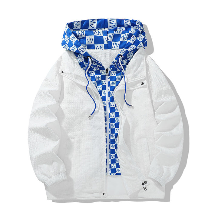 Men's technical transition jacket with adjustable hood design and breathable inserts Lisslune