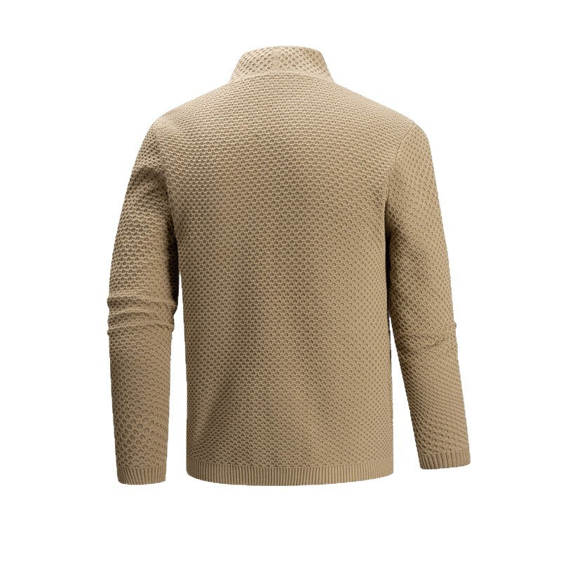 Men's cardigan with textured design and practical pockets Lisslune
