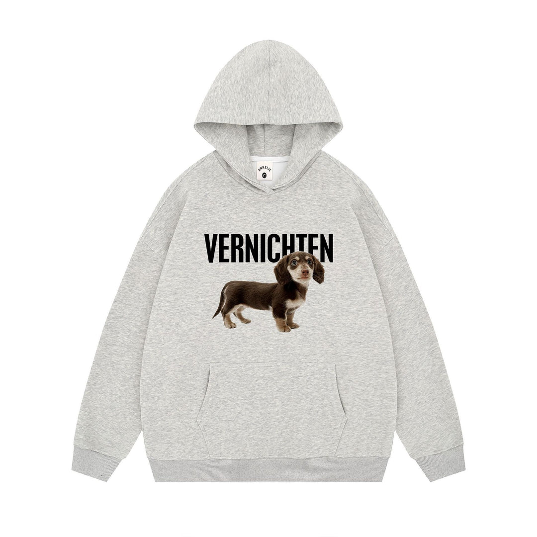 Women's hoodie with artistic dog motif and statement print Lisslune