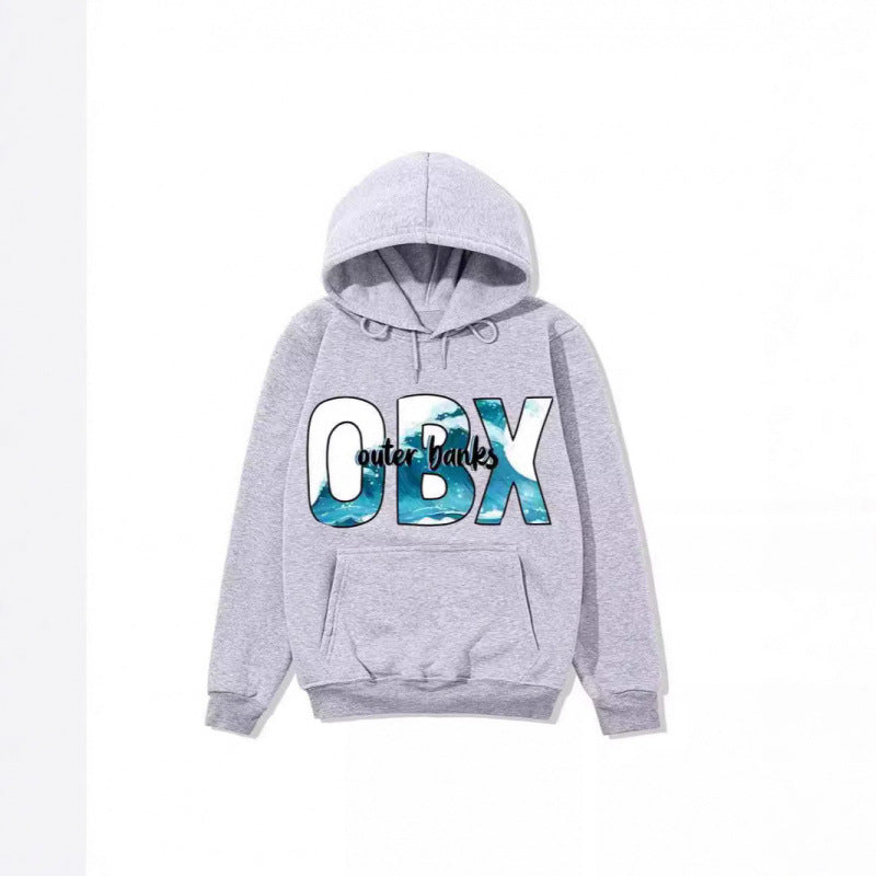 Women's Hooded Sweatshirt with Maritime Graphic Design Lisslune