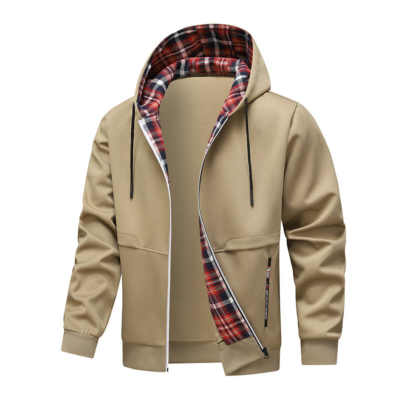 Men's sporty hybrid jacket with internal check pattern Lisslune