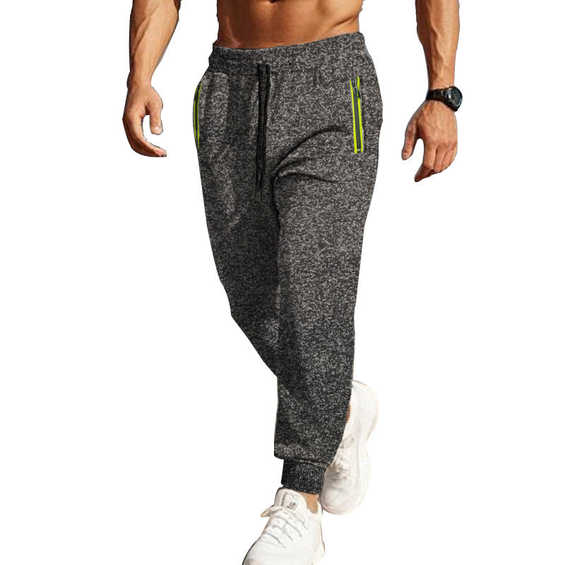 Men's sporty jogging pants with practical zipper and elastic waistband Lisslune