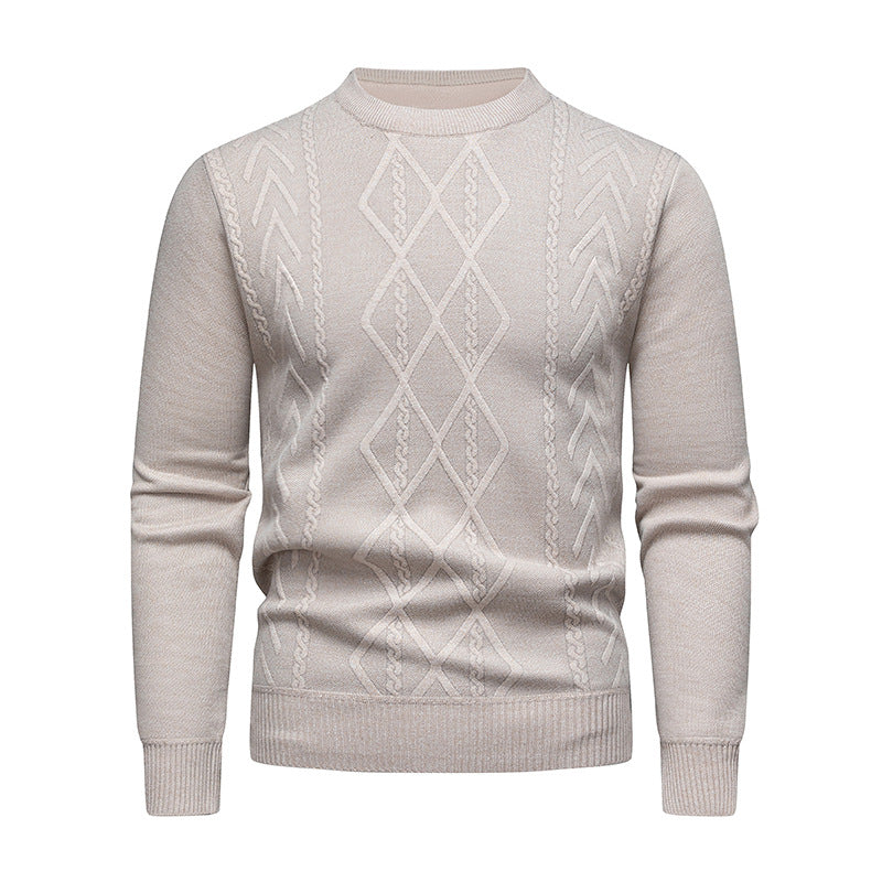 Men's Sweater with Intricate Cable Pattern Lisslune