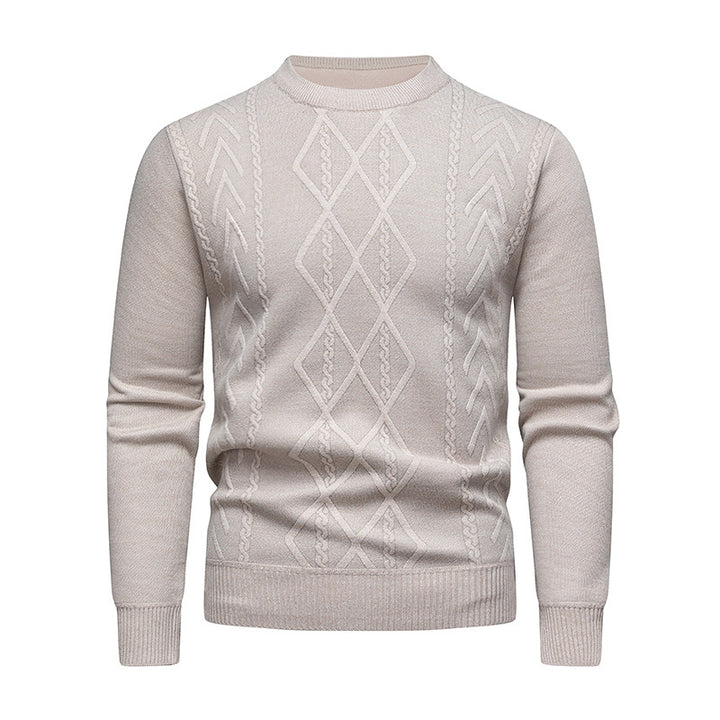 Men's Sweater with Intricate Cable Pattern Lisslune