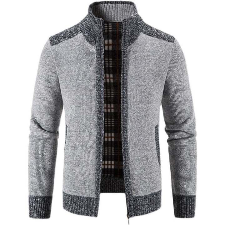 Men's cardigan with modern zipper Lisslune