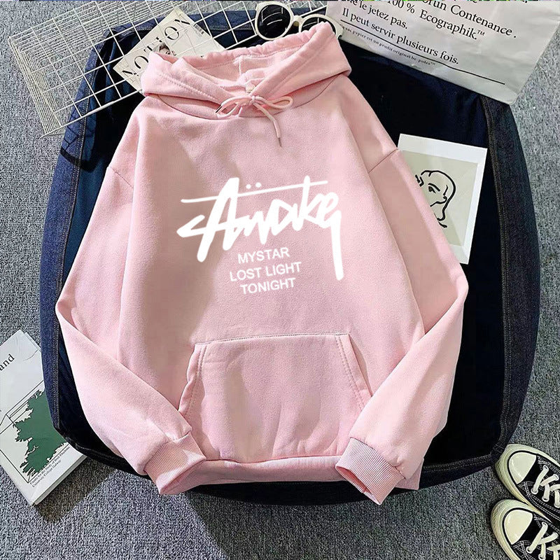 Ladies hoodie with modern lettering Lisslune