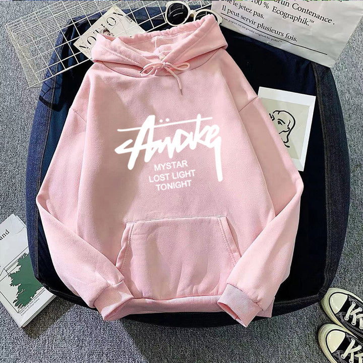 Ladies hoodie with modern lettering Lisslune