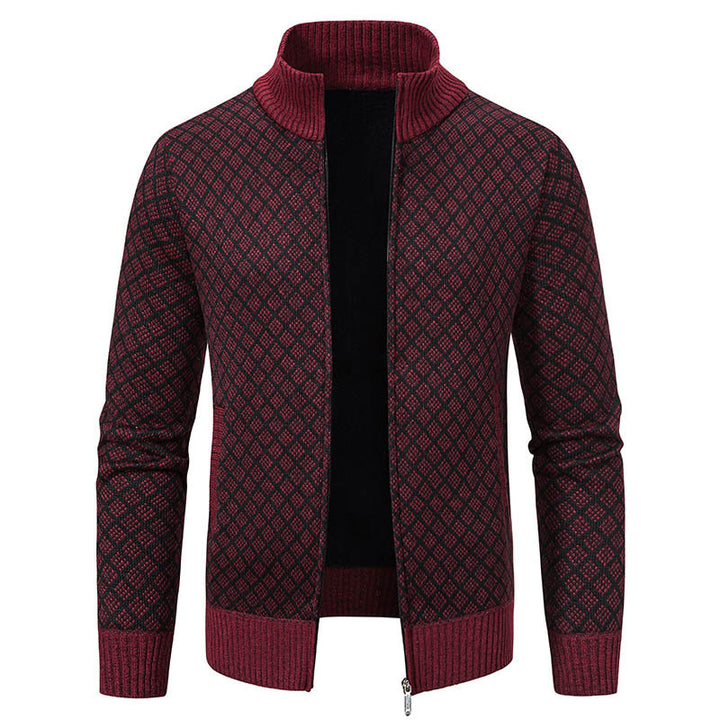 Men's cardigan with modern pattern and soft inner lining Lisslune