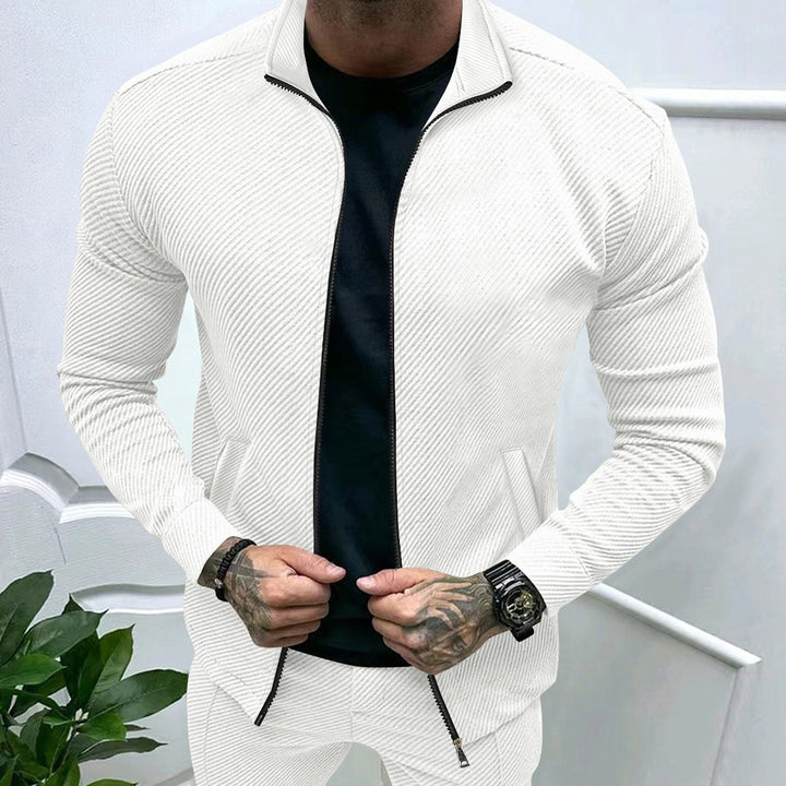 Men's sporty jacket with textured design Lisslune