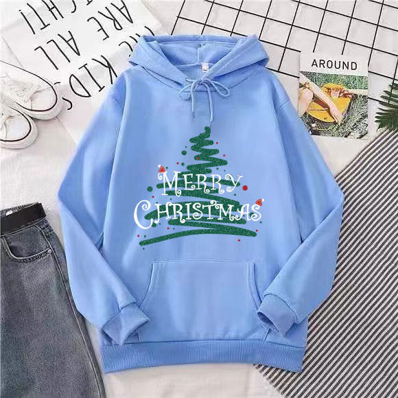 Women's hooded sweatshirt with festive Christmas design Lisslune