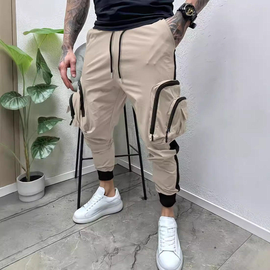 Men's cargo pants with practical zip pockets Lisslune