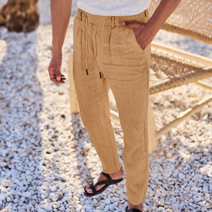 Men's casual joggers with elastic waistband and side pockets Lisslune