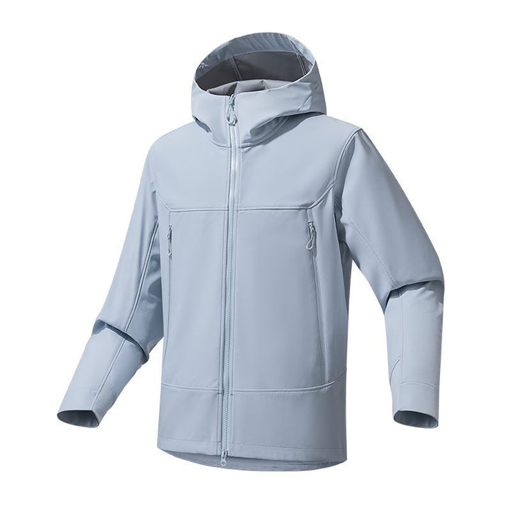 Men's Functional Jacket with Elastic Hood Collar and Water-Repellent Properties Lisslune