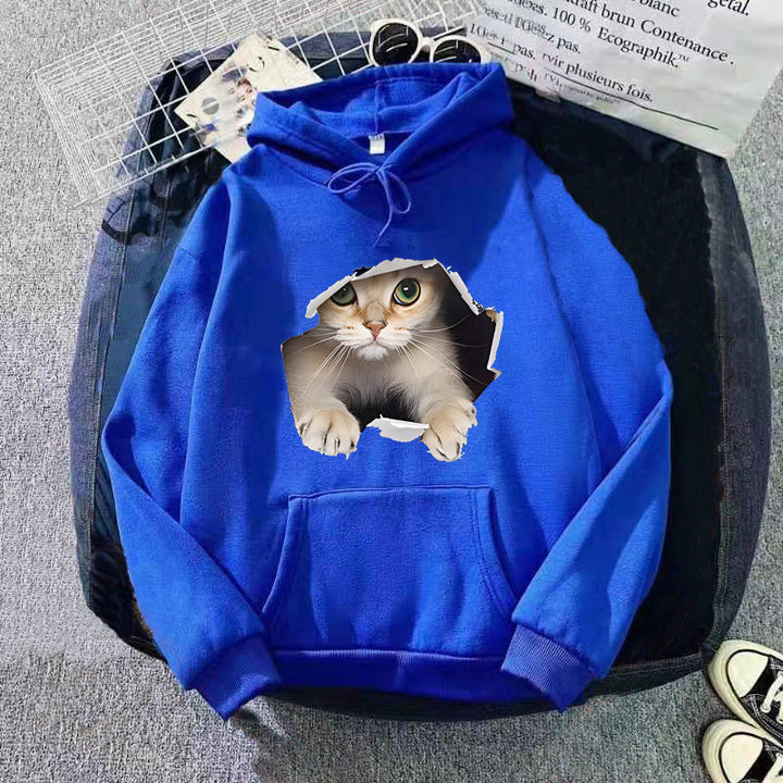 Women's hoodie with creative cat design Lisslune 1772612757