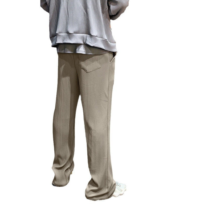 Men's leisure pants with textured design Lisslune