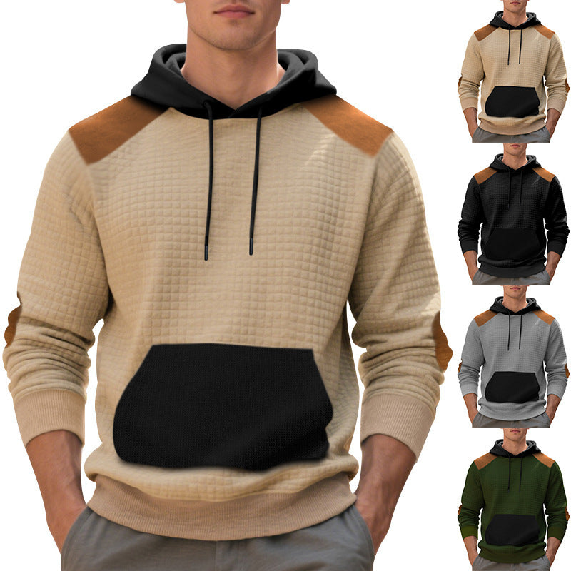 Men's hoodie with textured design and contrast accents Lisslune