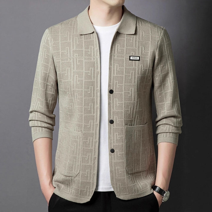 Men's cardigan with unique pattern Lisslune