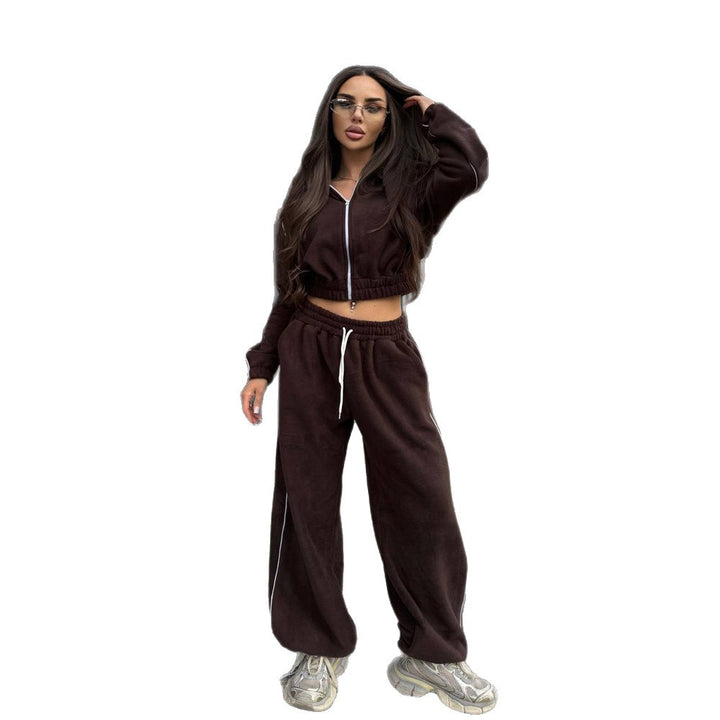 Women's sporty hoodie set with a loose fit Lisslune