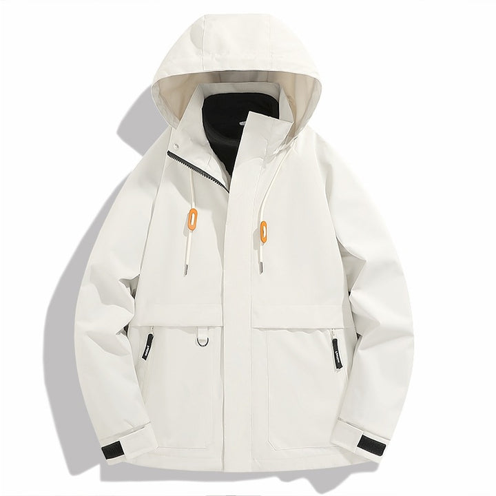 Men's weatherproof outdoor jacket with adjustable hood and practical pockets Lisslune