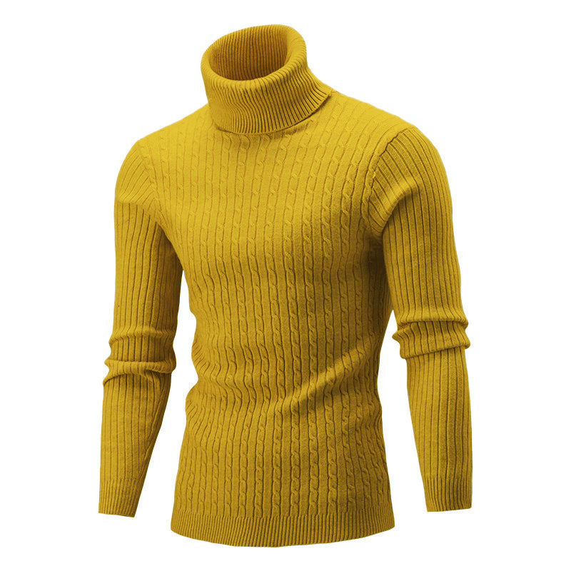 Men's elegant turtleneck sweater with textured design Lisslune