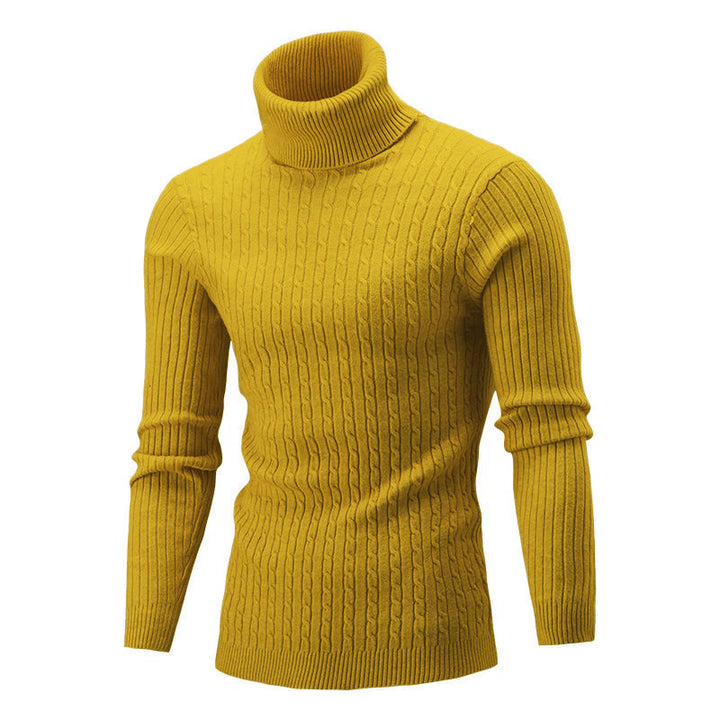 Men's elegant turtleneck sweater with textured design Lisslune