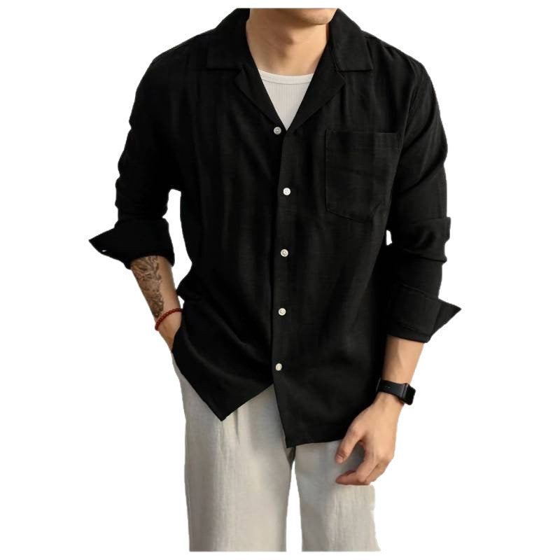 Men's Lightweight Short Sleeve Shirt with Chest Pocket and Casual Fit Lisslune