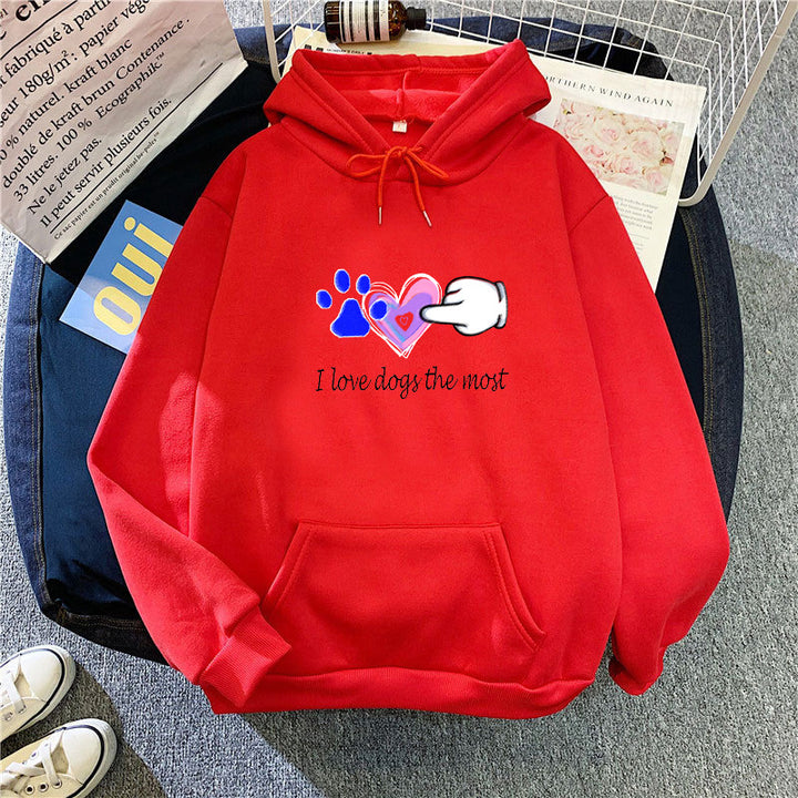 Women Hoodie with Loving Dog Design Lisslune