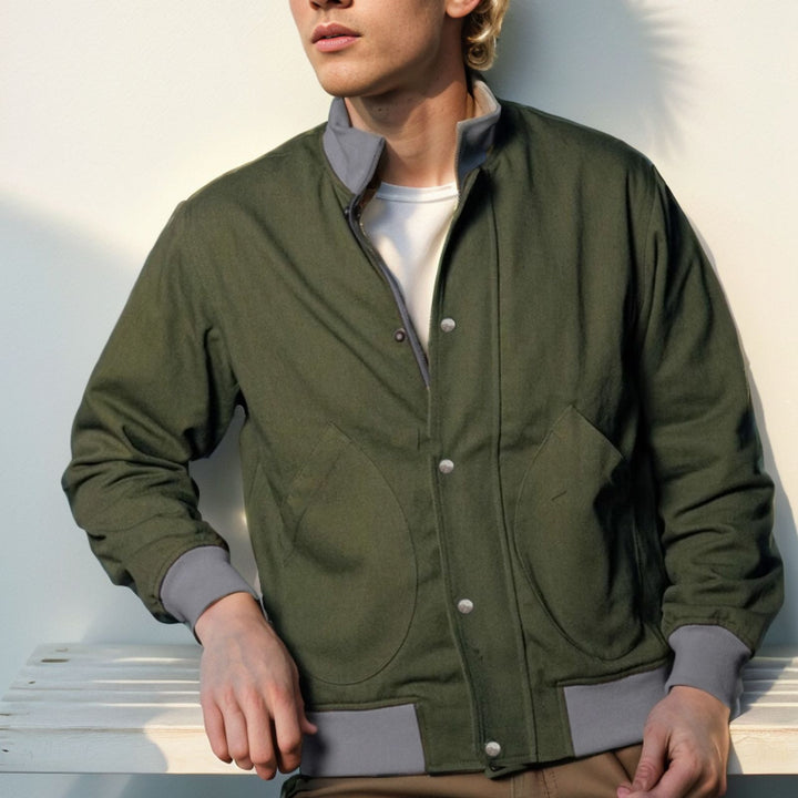 Men's casual leisure jacket with functional pockets and modern collar Lisslune