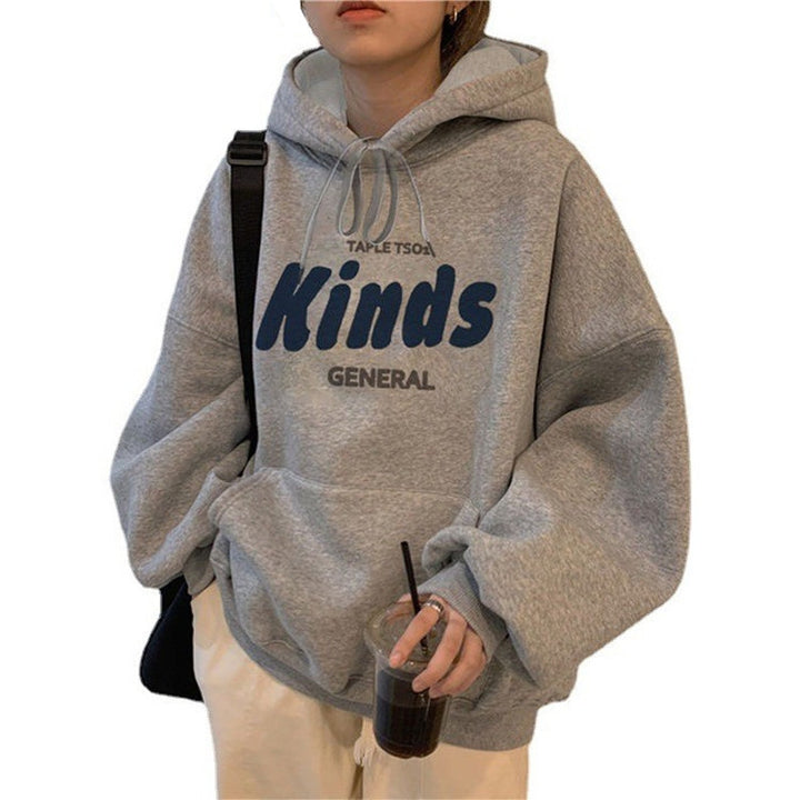 Women's hoodie with casual fit and modern lettering Lisslune