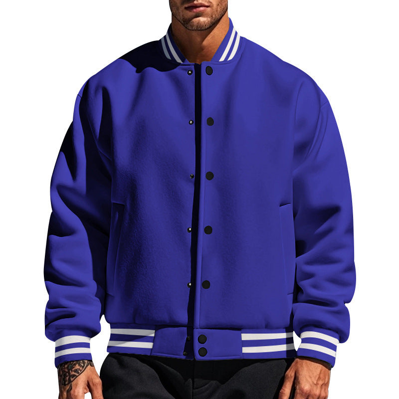 Men's Sporty College Jacket with Fashionable Collar Lisslune