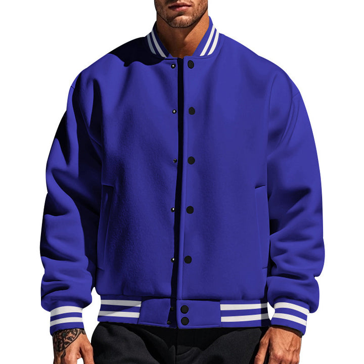 Men's Sporty College Jacket with Fashionable Collar Lisslune