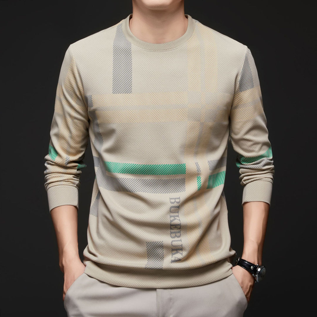 Men's stylish shirt with textured design and unique graphic print Lisslune