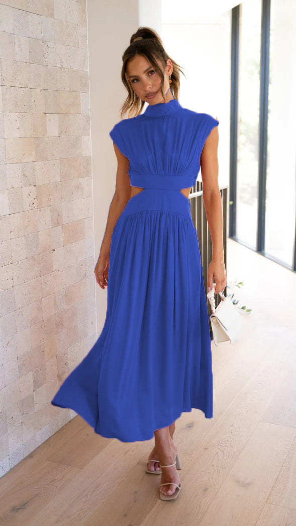 Ladies max dress with creative cut and fitted design