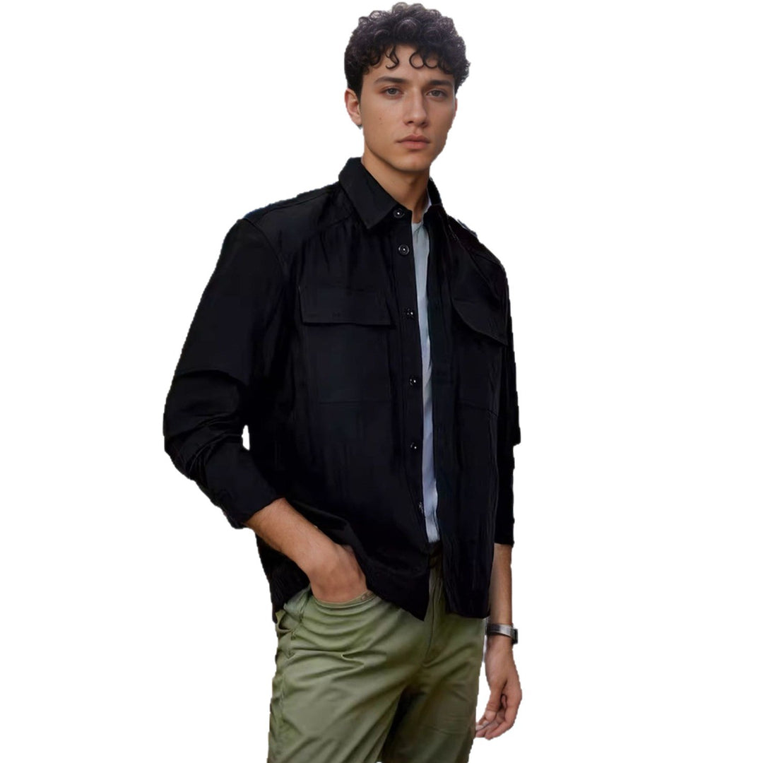 Men's casual shirt jacket with practical pockets Lisslune