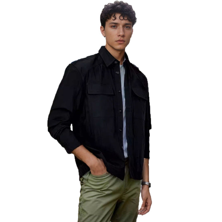 Men's casual shirt jacket with practical pockets Lisslune