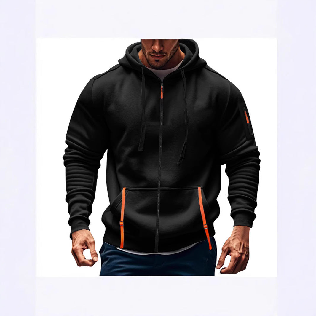 Men's sporty hoodie with practical zippered pockets Lisslune