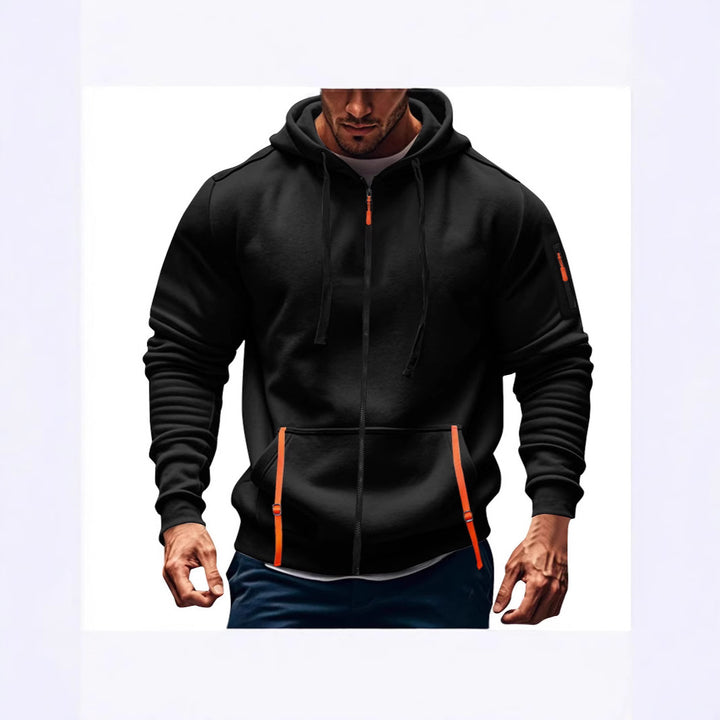 Men's sporty hoodie with practical zippered pockets Lisslune