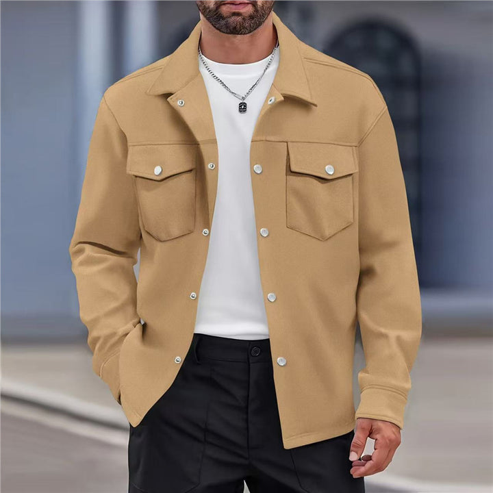 Men's versatile leisure jacket with modern pockets and button details Lisslune