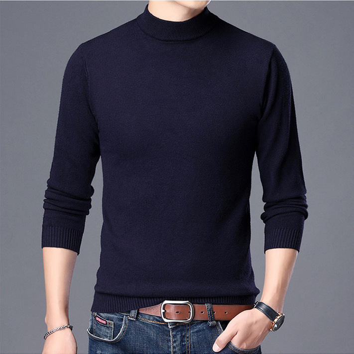 Men's High-Quality Turtleneck Sweater Made of Fine Knit Lisslune