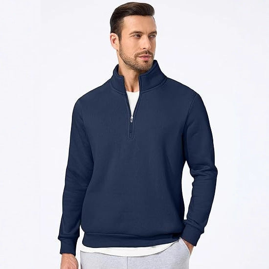 Men's sweatshirt with half zipper and modern cut Lisslune