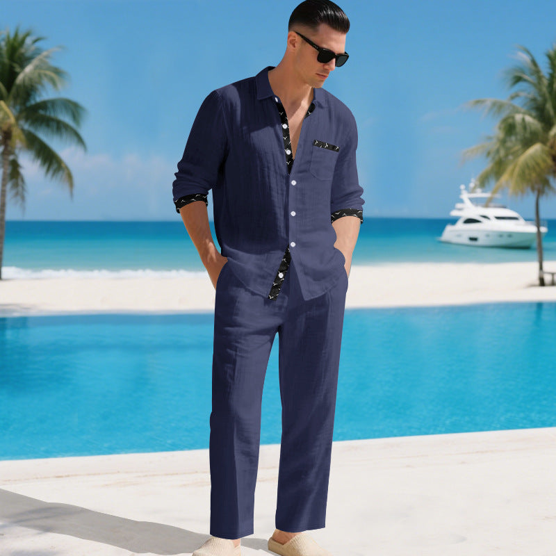 Men's elegant casual blazer with matching pants Lisslune