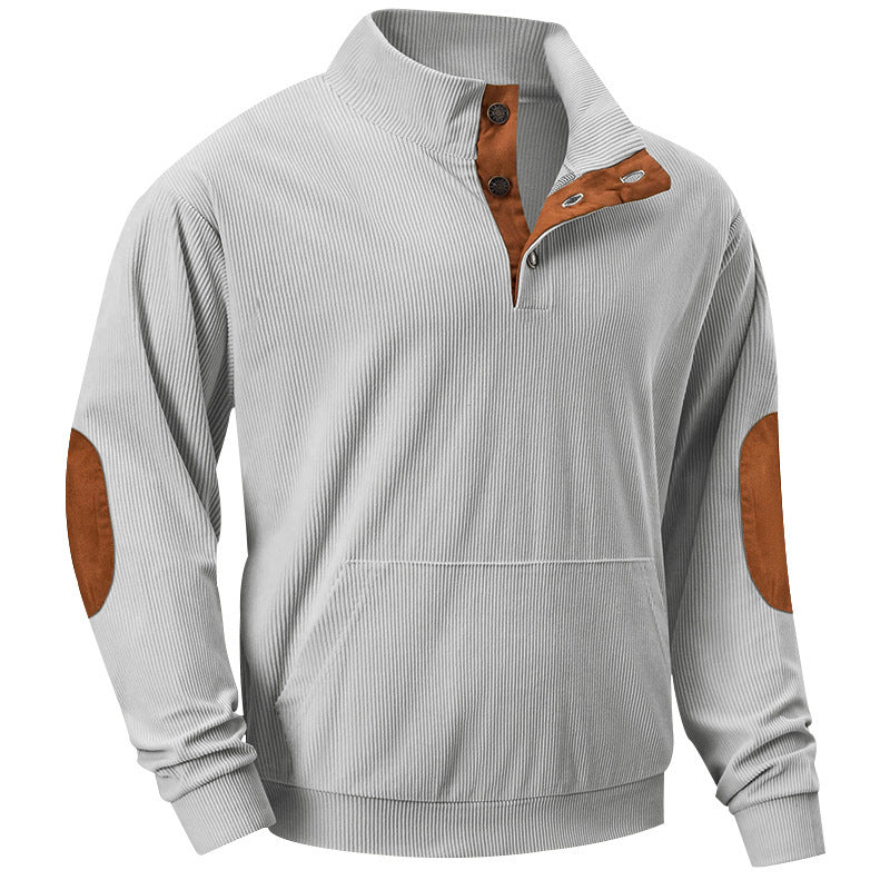 Men's cozy hoodie with fashionable synthetic leather details and high-quality cotton Lisslune