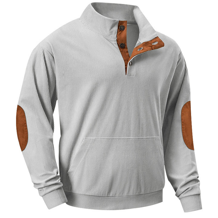 Men's cozy hoodie with fashionable synthetic leather details and high-quality cotton Lisslune