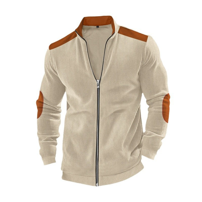 Men's sports jacket with modern zipper and comfortable shoulder pads Lisslune
