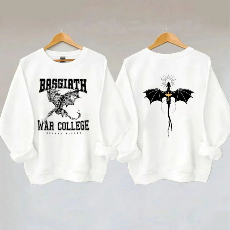 Women's sweatshirt with creative dragon motif and unique college design Lisslune